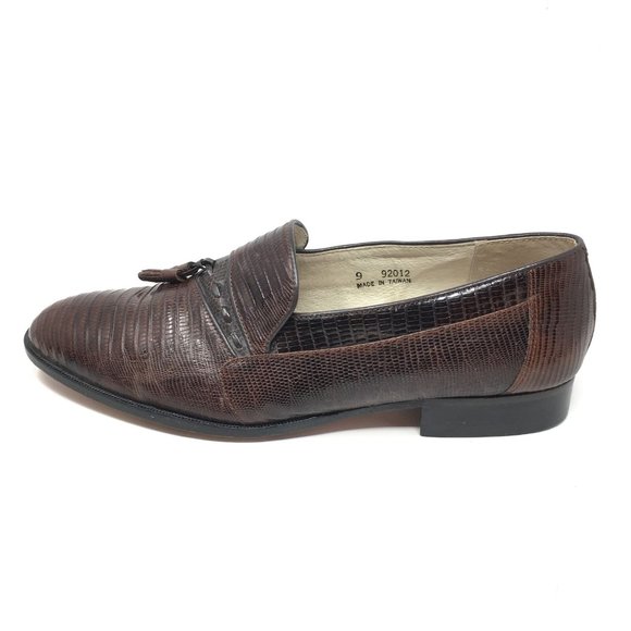 Giorgio Brutini Loafers Shoes Size 9 Brown Lizard